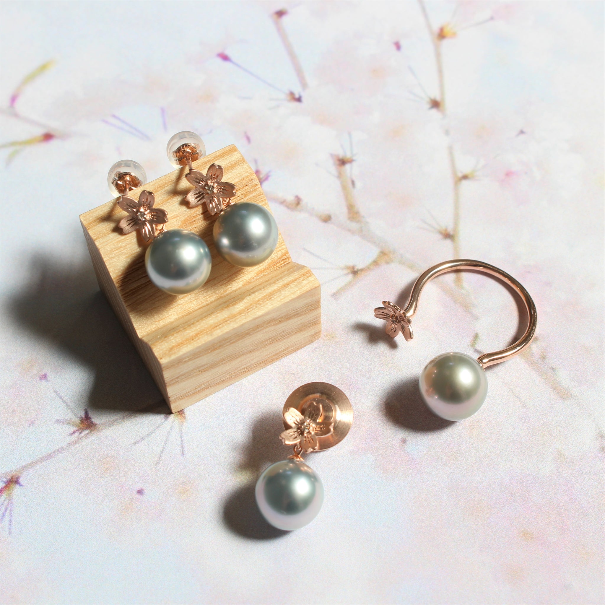 Semi Order】K18/Pt SAKURA Pin Brooch 桜ピンブローチ｜ORIORI-Morden Japanese- –  LUNASOL PEARL ONLINE STORE